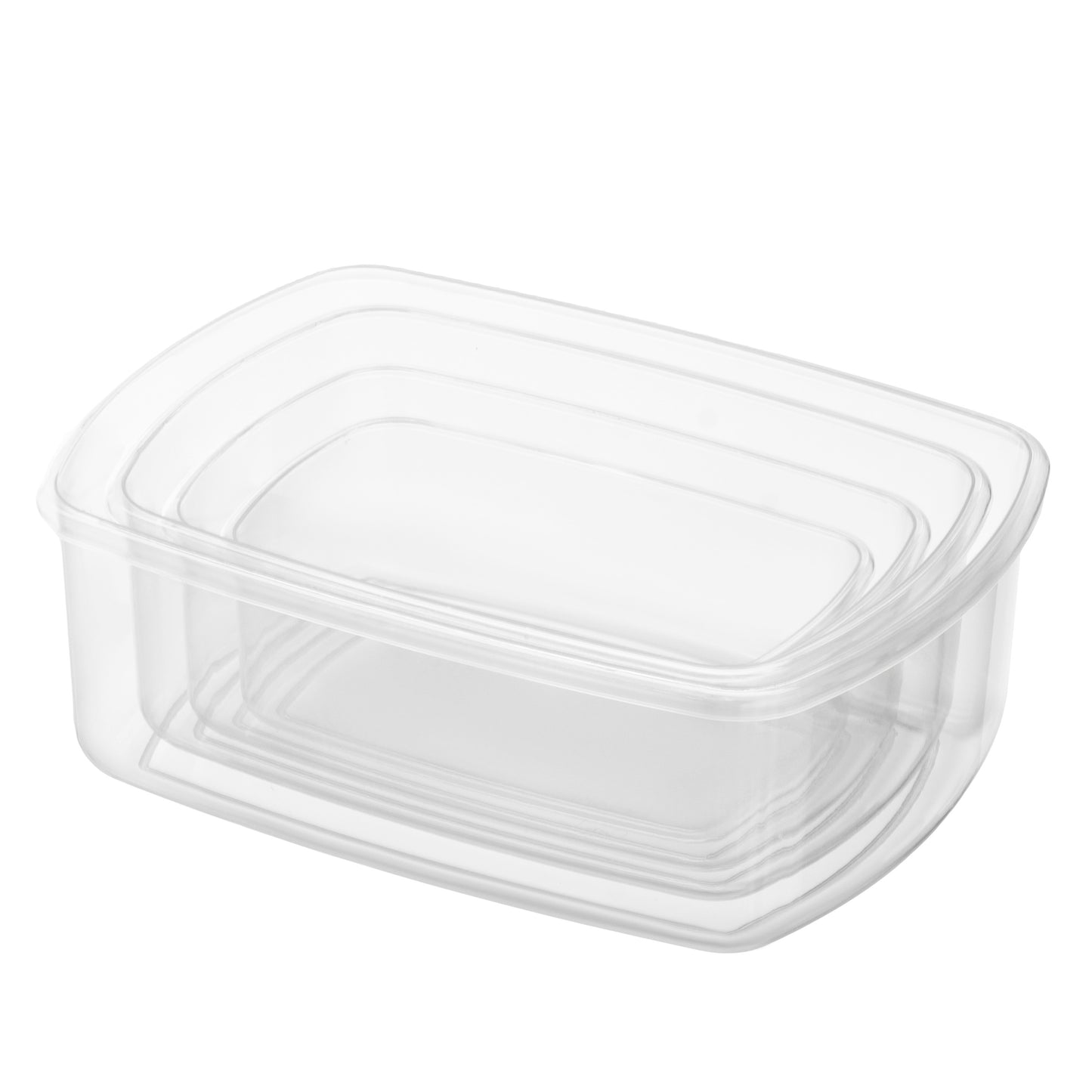 ARDESTO Set of food storage containers Fresh 0.25/0.5/0.75/1.2l, plastic, rectangular, pink