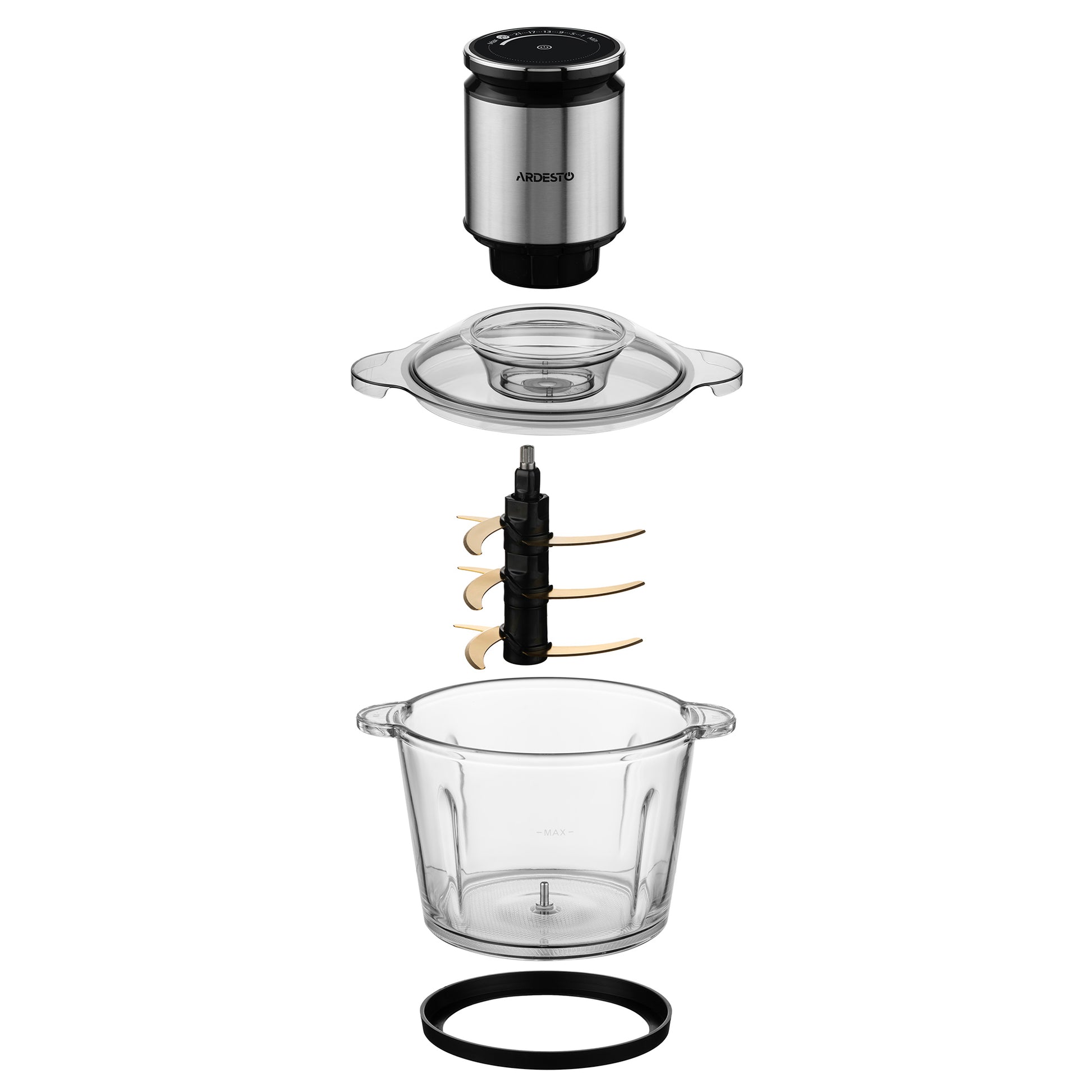 ARDESTO Shredder  , 800W, bowl-3000ml, glass, stainless steel case, black