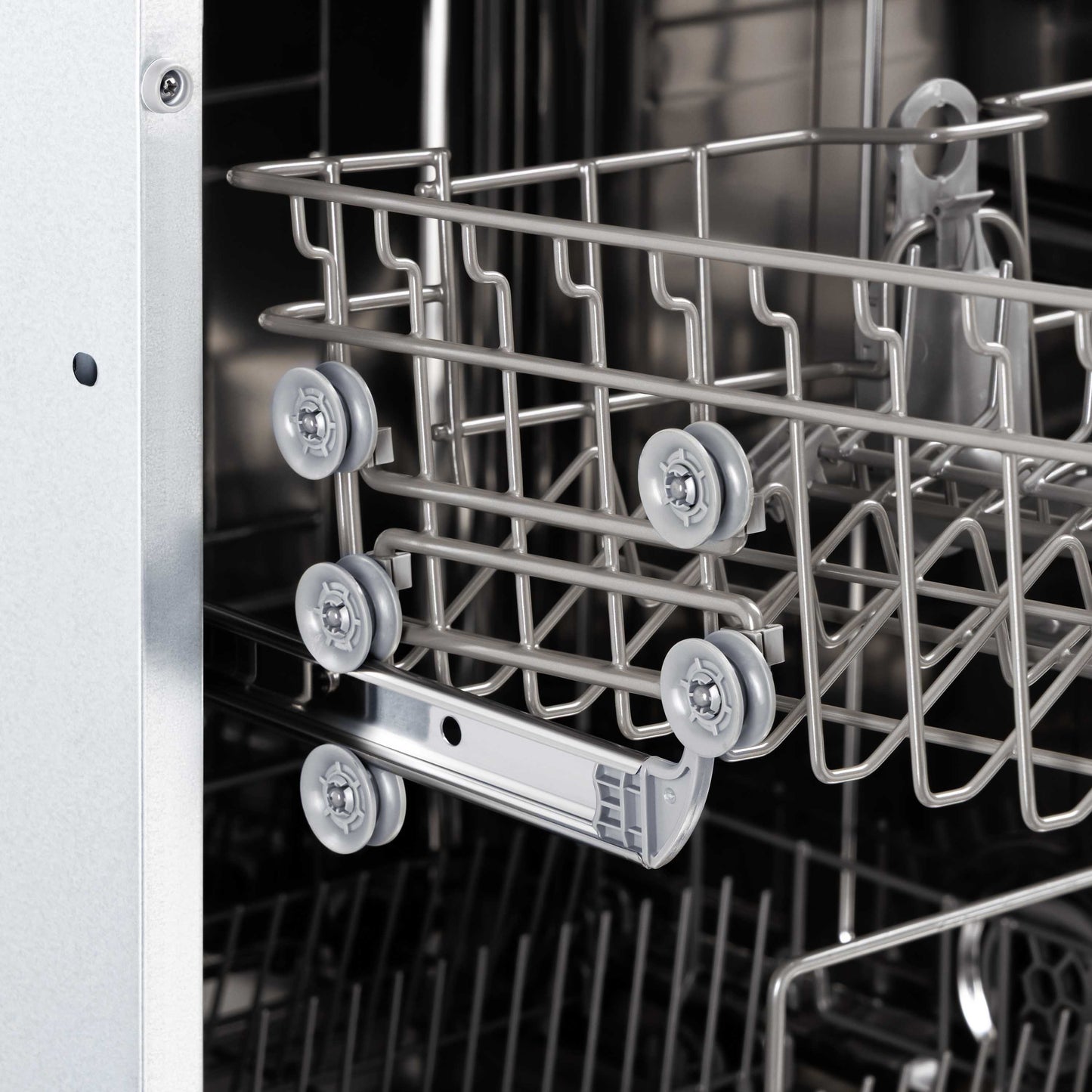 Dishwasher ARDESTO built-in, 12 place settings, A++, 60 cm, button control, LED display, floor beam indicator, 5 programs, grey