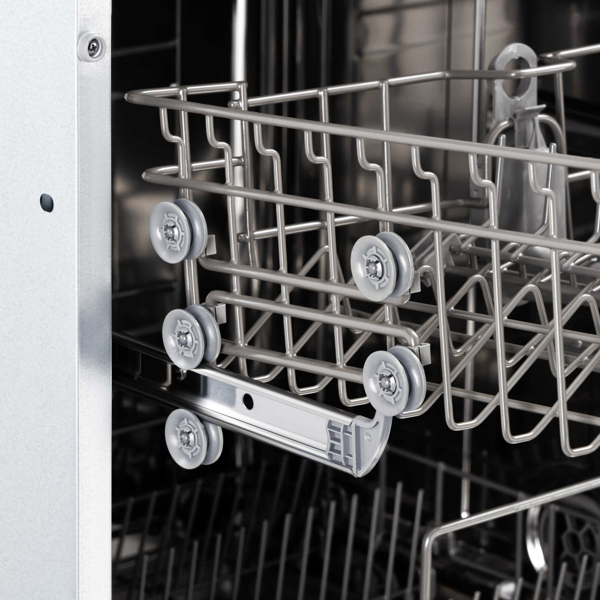 Dishwasher ARDESTO built-in, 12 place settings, A++, 60 cm, button control, LED display, floor beam indicator, 5 programs, grey