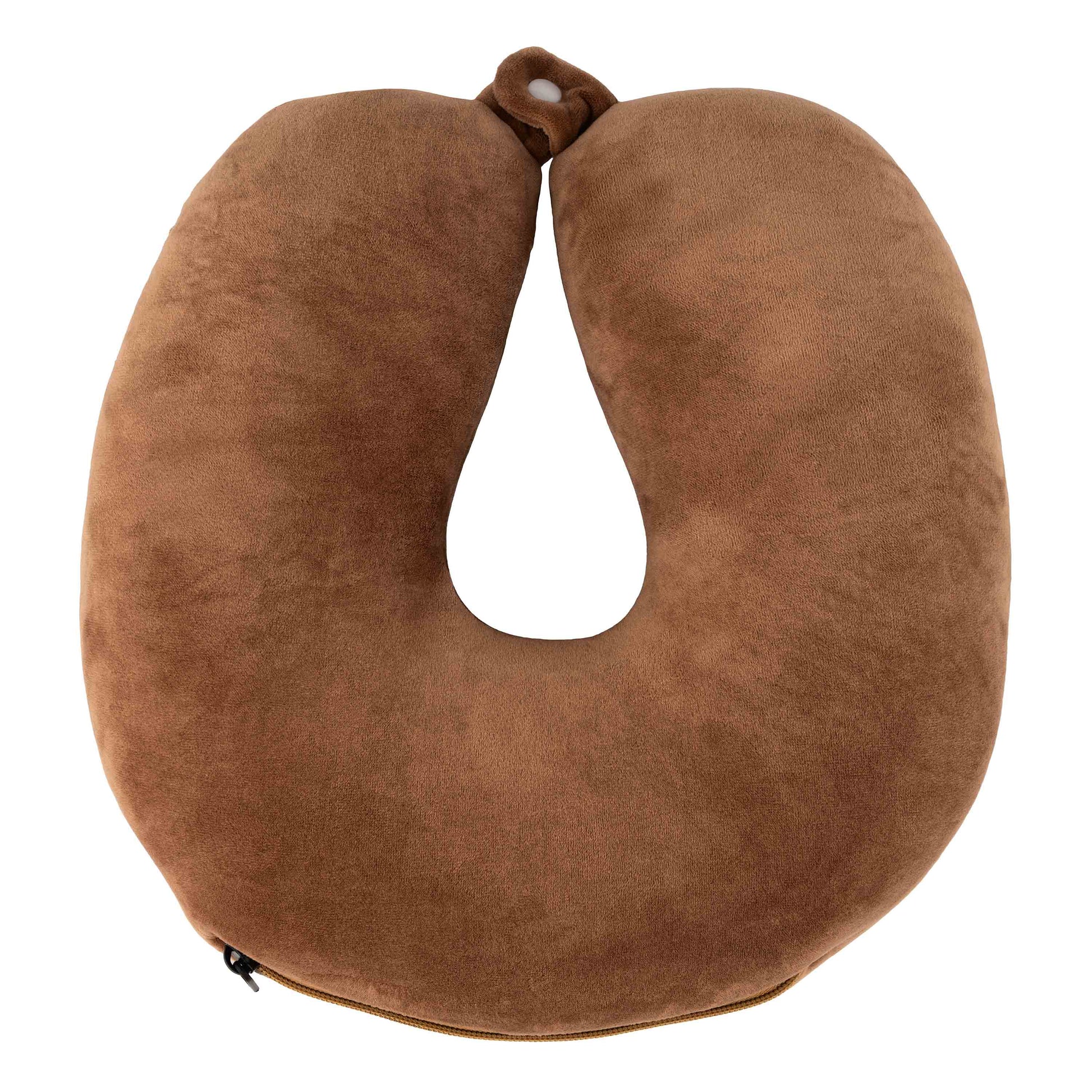 ARDESTO Zip & Flip Neck pillow Travel Сute Dog 30х30cm, polystyrene beads, brown