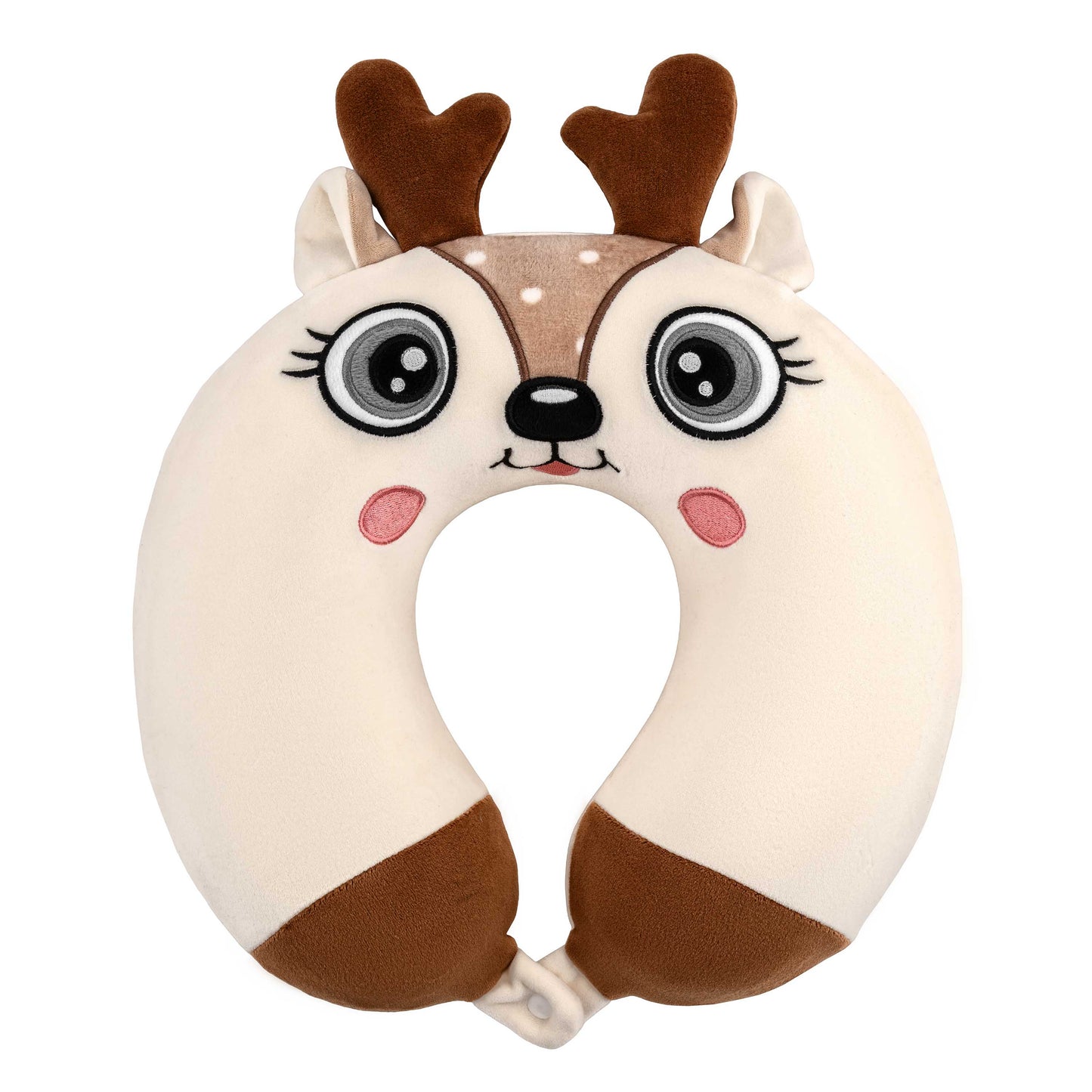 ARDESTO Neck pillow Travel Reindeer 30х30cm, polyurethane foam, white