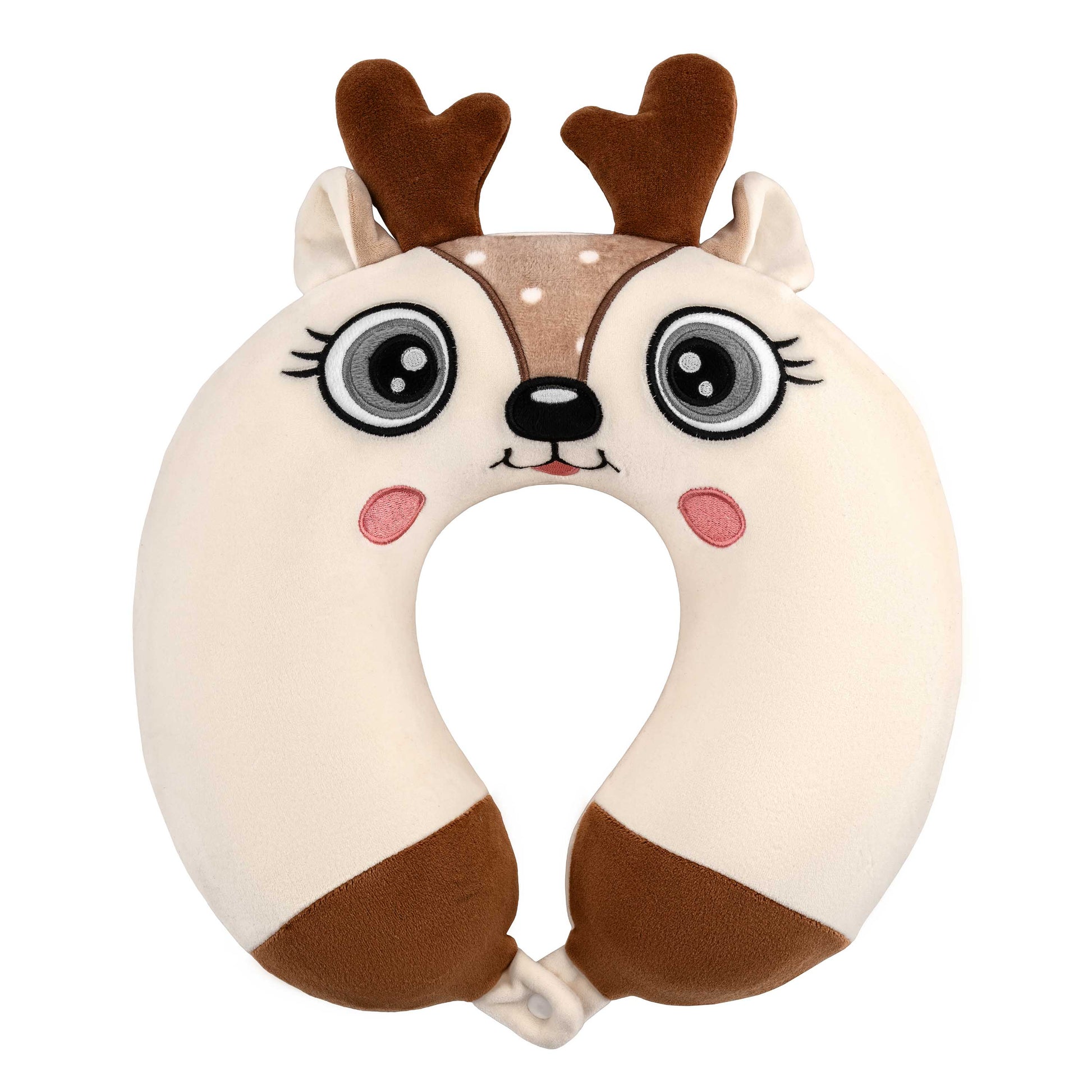 ARDESTO Neck pillow Travel Reindeer 30х30cm, polyurethane foam, white