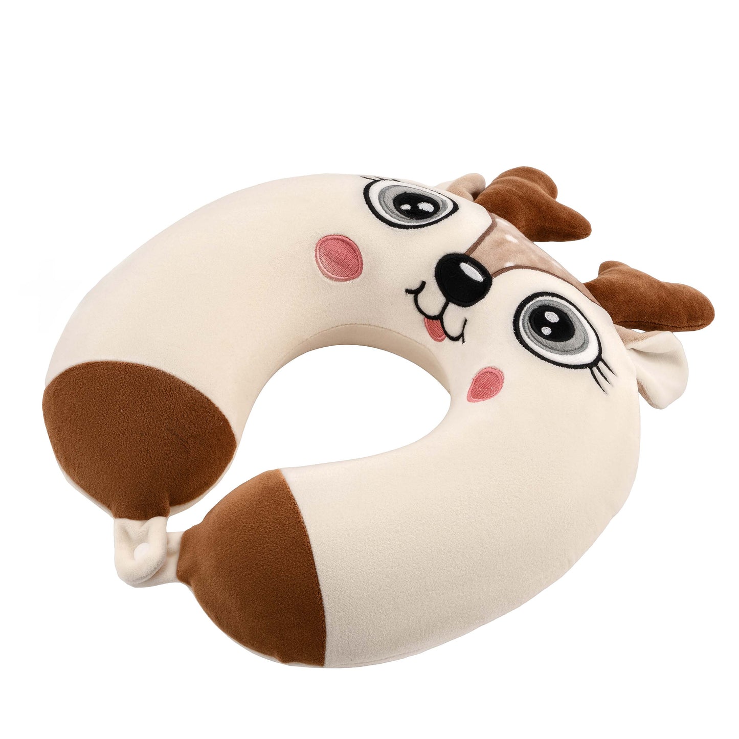ARDESTO Neck pillow Travel Reindeer 30х30cm, polyurethane foam, white