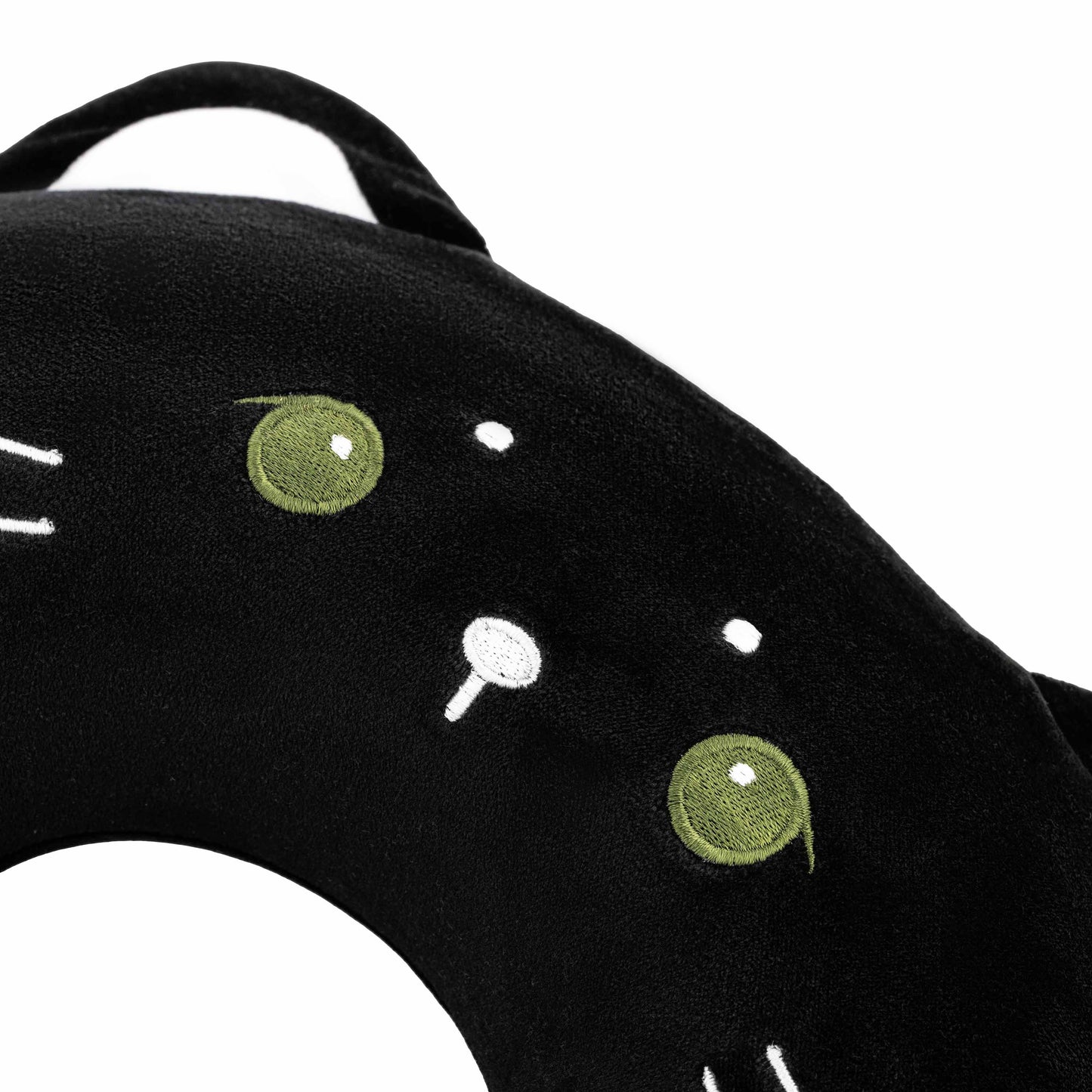 ARDESTO Neck pillow Travel Black Cat 30х30cm, polyurethane foam, black