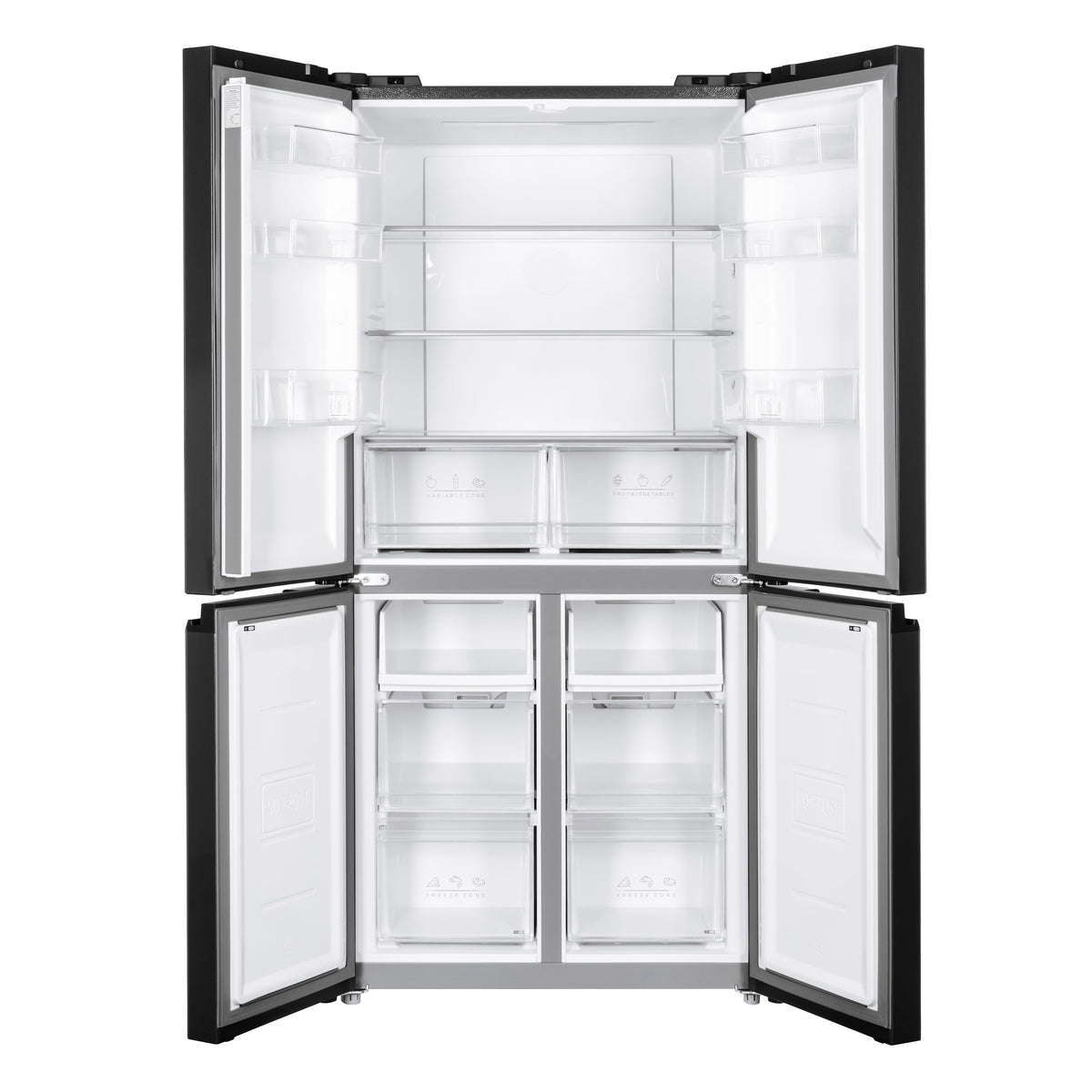 Refrigerator ARDESTO multi-door, 177.5x86х75, 4doors, А++, NF, fresh zone, black (glass)