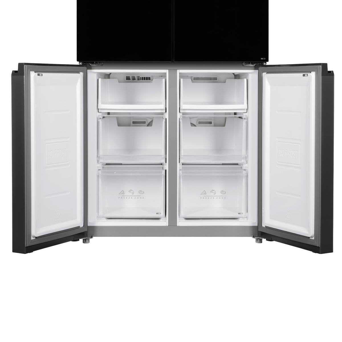 Refrigerator ARDESTO multi-door, 177.5x86х75, 4doors, А++, NF, fresh zone, black (glass)