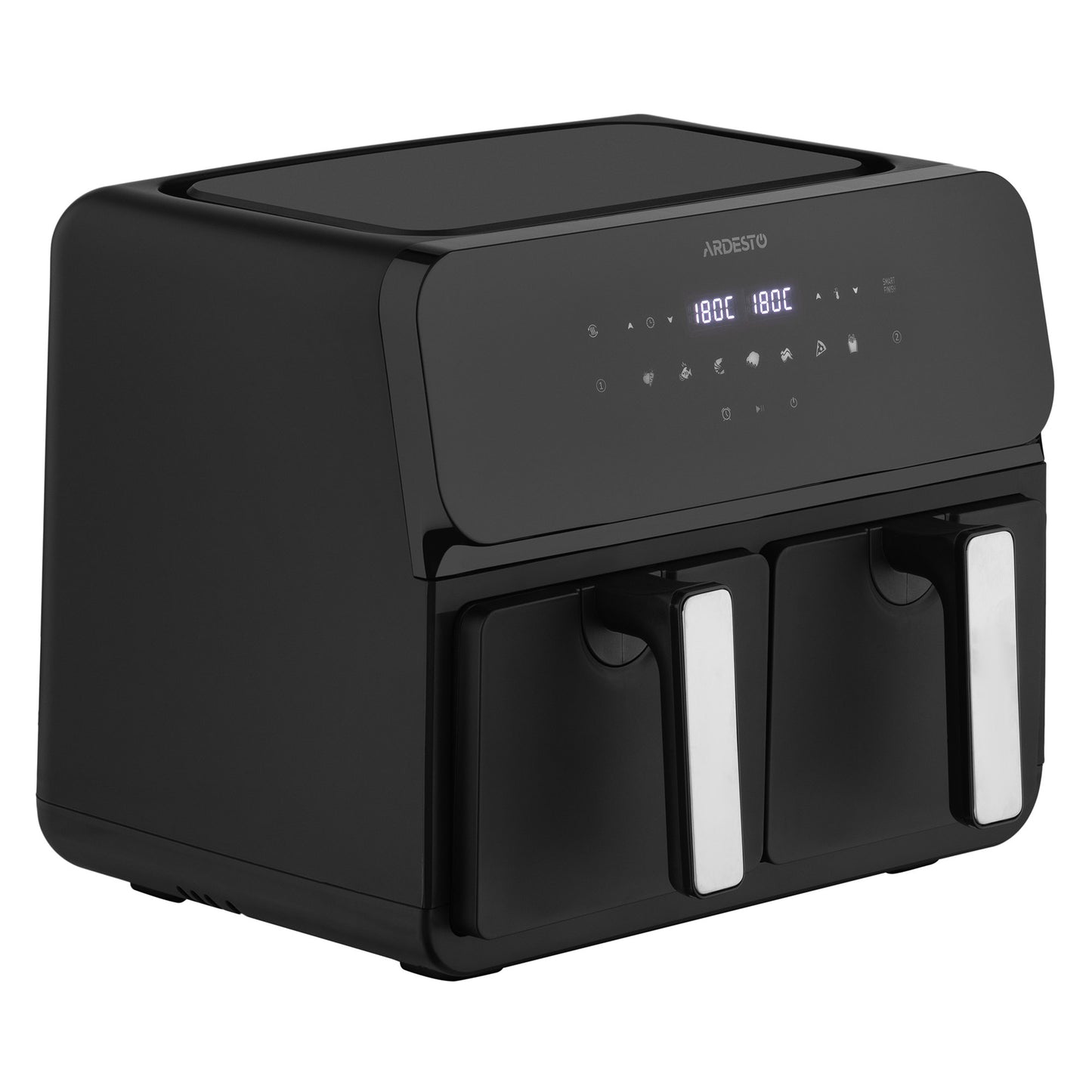 ARDESTO Air fryer 1700W, bowl-2*4.5L, touch control, 7 auto programs, plastic, black