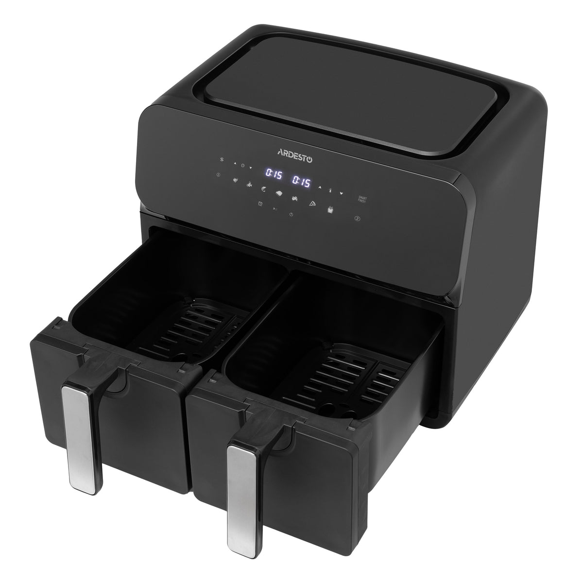 ARDESTO Air fryer 1700W, bowl-2*4.5L, touch control, 7 auto programs, plastic, black