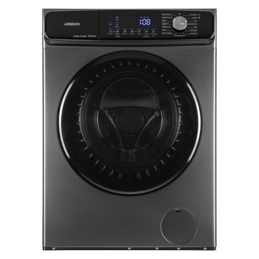 Washer-dryer ARDESTO front load Black Mars, 10(6)kg, 1400, A+++, 60cm, display, steam, inverter, silver